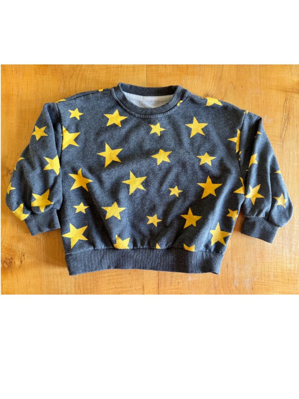 Kids Charcoal Yellow Star Print Sweatshirt and Pant- 4 yrs